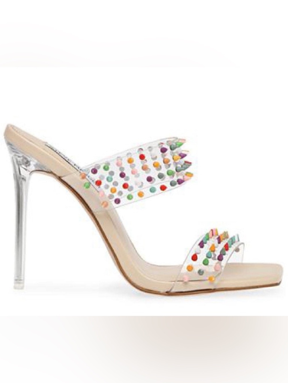 Steve Madden Lunna Lucite Multicolor Spike Heels Shoes Women’s 8.5